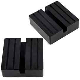 EXLECO 2 Pcs Car Jack Pad Rubber (75x75x25mm) Universal Rubber Pad for Cars/SUV Slotted Frame Rail Protector for Car Adjustment for Trolley Jack and Elevator to Avoid Sill Damage