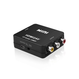Convertidor HDMI a RCA - AV Audio Video Adaptador para TV (Negro)
