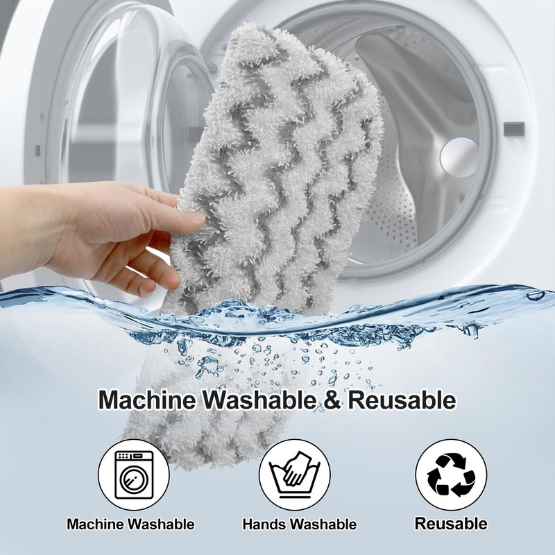 GFRED 8 Pack Microfiber Steam Mop Replacement Pads for Shark