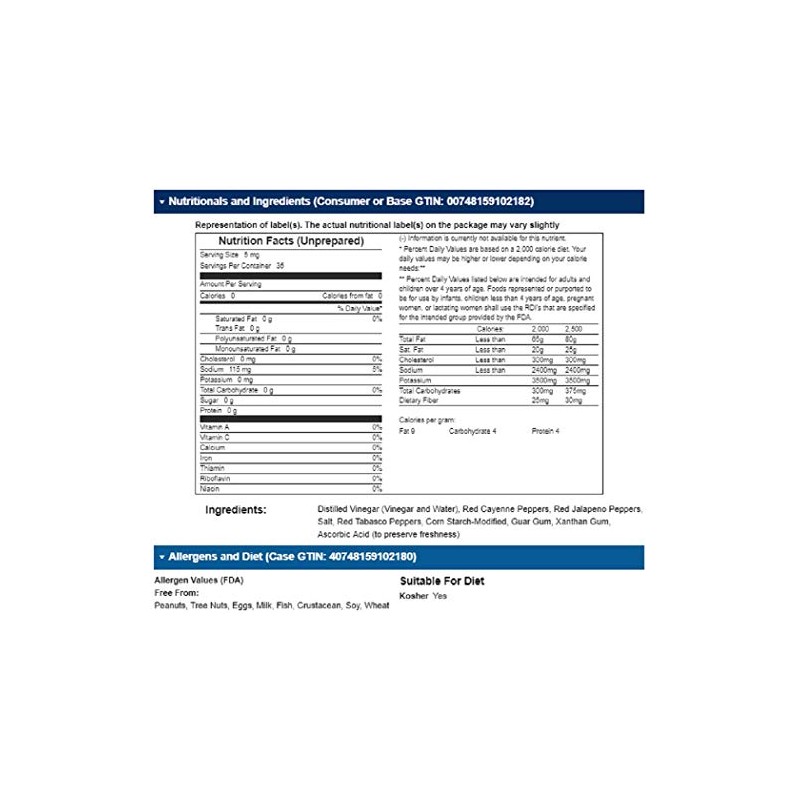 Mexipep Hot Sauce, 6 Ounce -- 24 Case