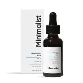 Minimalist 2% Hyaluronic Acid + PGA Serum for Intense Hydration, Glowing Skin & Fines Lines | Daily Hydrating Face Serum For Women & Men with Dry, Normal & Oily Skin, Transparent, 30 ml (Pack of 1)