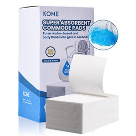 KONE 120 Count Super Absorbent Commode Pads, Disposable Toilet Pads for Adults Toilet Chair, Portable Potty, Commode Liners, Make Caregiving Easier
