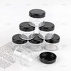 AUEAR, 20 Pack Round Clear Jars with Black Lids 20G