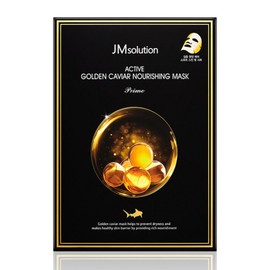 JM Solution Active Golden Caviar Nourishing Mask Pack Prime (10 Sheets) High Moisture, High Nutrition, Triple Hyaluronic Acid, Contains 24K Gold, 10 Packs, 10 Sheets / 제이엠솔루션 액티브 골든 캐비어 너리싱 마스크팩 프라임 (10매) 고보습 고영양 3중히아루론산 24K골드함유, 10개입, 10개