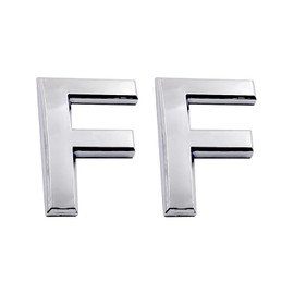 2.75 Inch Adhesive House Numbers, Mailbox numbers, Street Door Numbers, Self-stick Address Signs for Apartments, Double Silver Letter F