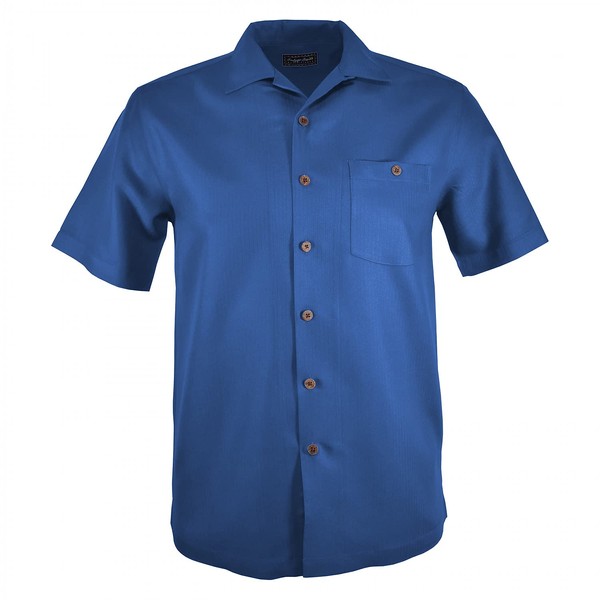 FOXFIRE Indygo Smith - Camisa de poliéster y rayón de espiga para hombre, Marine Blue, X-Large