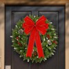 2 Pack Red Christmas Bows Outdoor Decorations,12”x20” Large Velvet Wreath