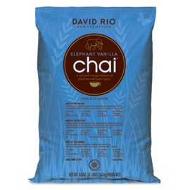 Elephant Vanilla Chai Tea Latte Mix, 64 Oz, Black Tea, Organic Spices, Dairy Free, Serve Hot or Cold, Just Add Water or Milk, 64 Servings, Perfect for Food Service