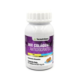 Mix Colageno  Antioxidantes  Colageno Hidrolizado, Vitamina C, Acai, Goji, Arandano y Vitaminas B  Apoyo para Piel, Articulaciones y Energia. 60...   