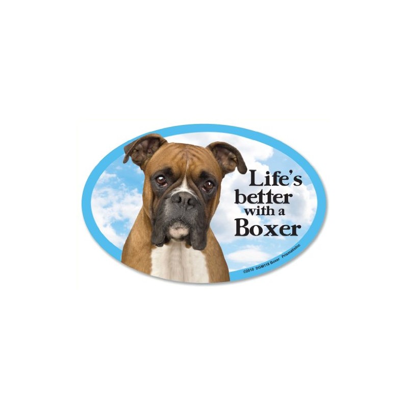 Boxer Car Magnets: Life's Better with an Boxer - Oval