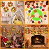 Benjia Autumn Craft Set for Children, 4 Pieces Autumn Wreath
