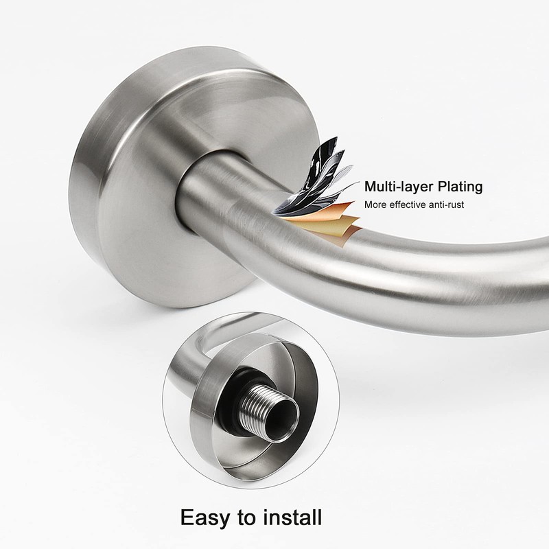 NearMoon S Shaped Shower Head Riser Arm, Shower Extender Arm