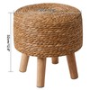 YMYNY Foot Stool Natural Seagrass Hand Weave, 12.6" Small Ottoman,