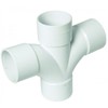 FLOPLAST Solvent White 92.5' Degree 40mm (43mm) Waste Cross Tee