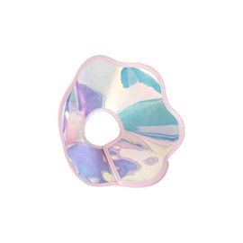 Andiker Cat Cone Collar, Laser Folding Elizabeth Collar for Dogs and Cats to Stop Licking Scratching Wounds Soft Lightweight Waterproof Cat Recovery Collar After Surgery (Pink, S)