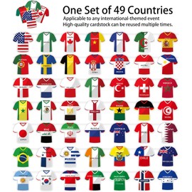 2026 World Cup Soccer Flags Bunting Banner – 50PCS International Country String Flags Decoration for Sports Parties, Outdoor Events & Fan Celebrations (Non-Top 48 Teams Edition)