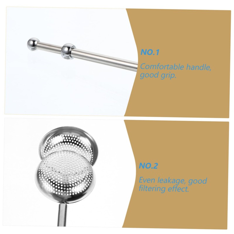 Ciieeo 2pcs Retractable Stainless Steel Tea Strainers Tea Infusers for