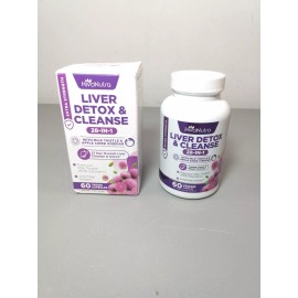 HivoNutra 28-in-1 Liver Detox & Cleanse 60 Veggie Caps Exp 09/26 Box Damage