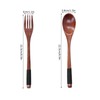 QANYEGN Wooden Spoon Fork Soup Set, Reusable Handmade Flatware Set,