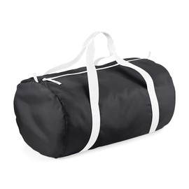 BagBase BG150 Packaway Barrel Bag - Black/White