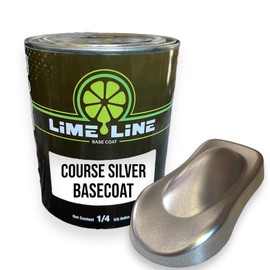 LiME LiNE Automotive Basecoats, 1k Urethane Base Coat Color (Silver Basecoat Quart)