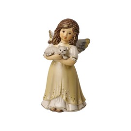 Goebel Angel Figurine Cuddly Time - Heavenly Messengers Christmas Champagne