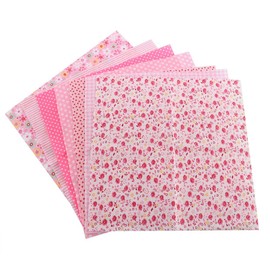 TOPINCN Tela de algodón Surtido Cuadrados precortados Suite Cuartos Paquete DIY Costura Scrapbooking Acolchar Set 7pcs 50 * 50 cm (Rosa)