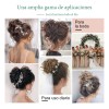 Extensiones De Moño Pelo Desordenado Postizo Moño, 2 Piezas