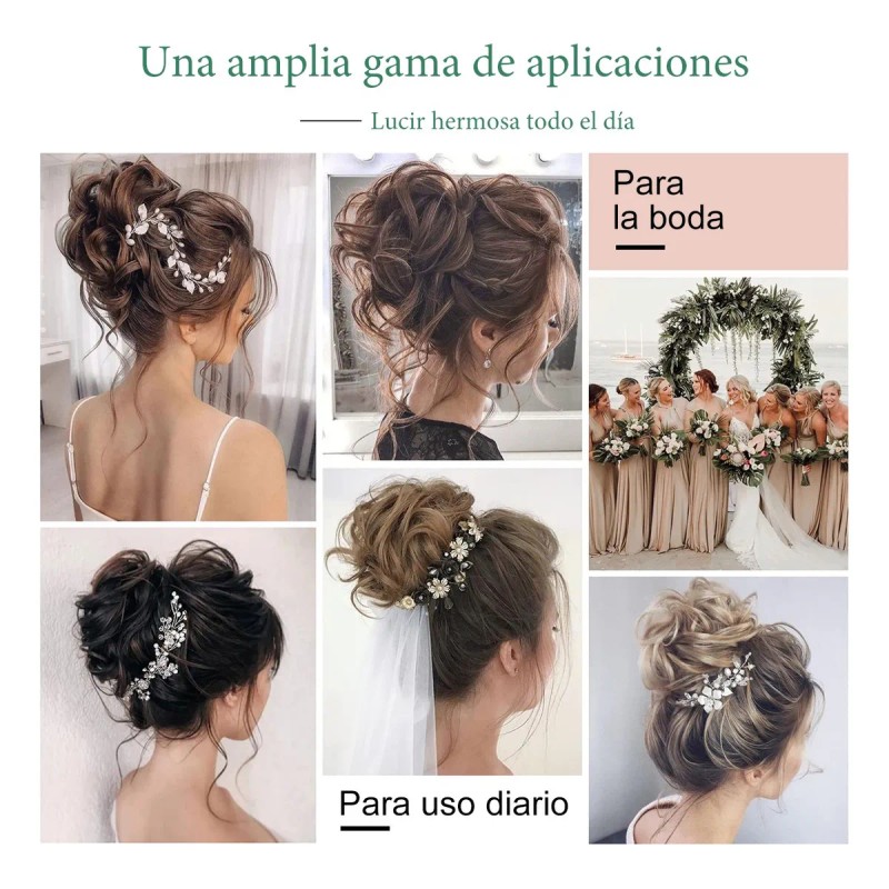 Extensiones De Moño Pelo Desordenado Postizo Moño, 2 Piezas