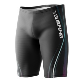 361 Men Jammers for Swimming Athletic Professional Swimsuits, Chlorine Resistant Durable Training Black, Blackd, Medium