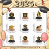 Class of 2025 Graduation Decorations Honeycomb Centerpiece, 9pcs Gold and