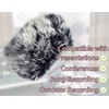 Lhbwhiz Microphone Windscreen, Muff Fur Windscreen, Mini Wind Pop Filter