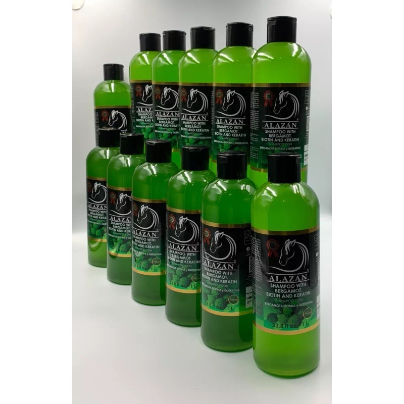 Alazán Shampoo De Bergamota Alazán, Pack 3 Pz. De 1
