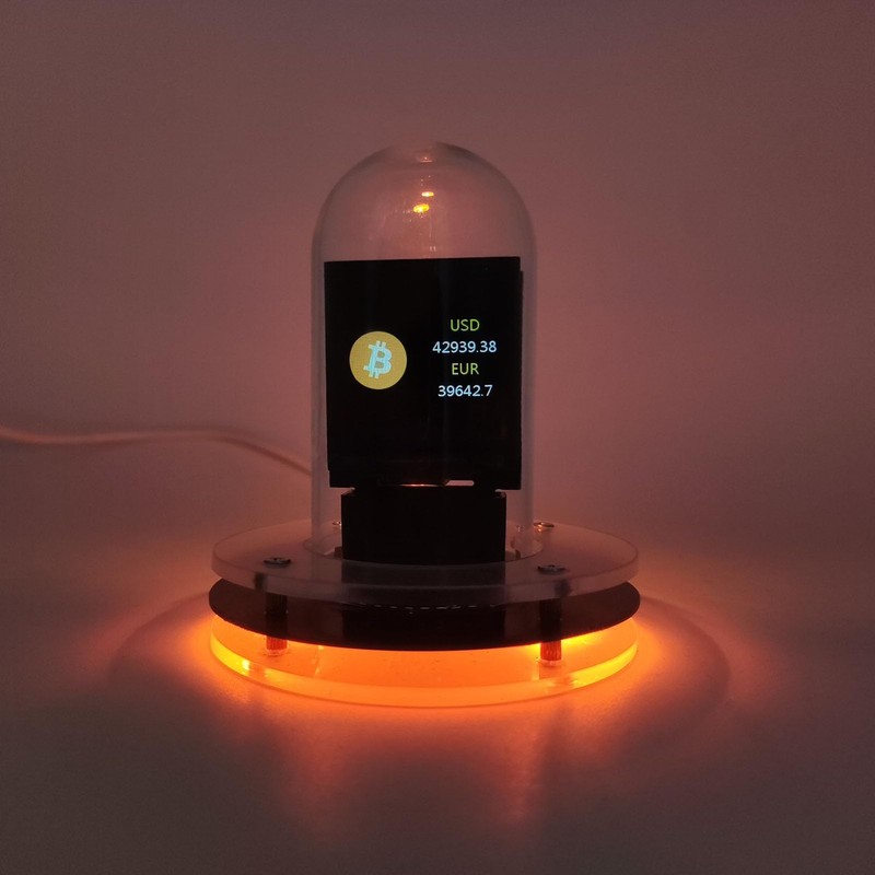 Nixie Tube Clock, 1.54 Inch IPS LCD Screen Weather Display