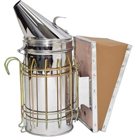 New Bee Hive Smoker Stainless Steel w/Heat Shield Beekeeping Equipment
