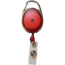 | Retractable Badge Reel with Carabiner Clip for ID Card Badge Holders, Red Retractable Badge Reel PCL Media ltd