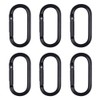 Carabiner, Black Carabiner, Small O-Ring (Pack of 6), Lightweight, 0.16