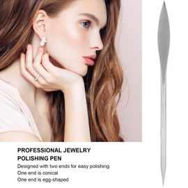 QANYEGN Double Head Polishing Burnisher, Agate Polishing Burnisher, Burnishing Tool for Gold Sliver Jewelry Making