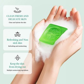 Aloe Vera Soap Bar- Gentle Cleansing 98% Aloe Vera Extract Soap for Face & Body, Organic, Gentle, Moisturising, Skin Hydration & Oil Balance, Antioxidant, Suitable for Men & Women