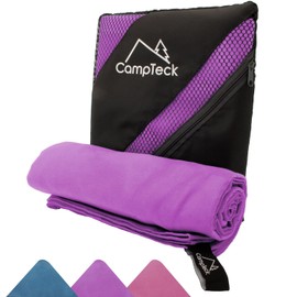 CampTeck U7305 Large (180x80cm) Lightweight and Compact Quick Dry Microfiber Travel Towel for Sports, Gym, Beach, Swimming, Yoga, Camping - Purple