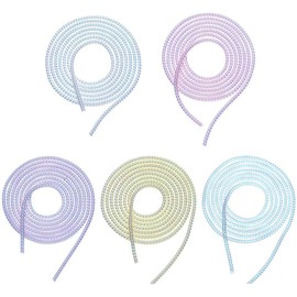 Pink Spiral Cable Protector, Chargers Cable Protector Data Protect Sleeve, Headphone Saver for Phone Earphone USB Data Pet Chew Protector Cord Management 1.5m