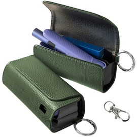 SOAREM Leather-like Irma Compatible Case with Carabiner Attachment Hook, green, casual