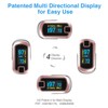 mibest OLED Finger Pulse Oximeter, O2 Meter, Dual Color White/Rose