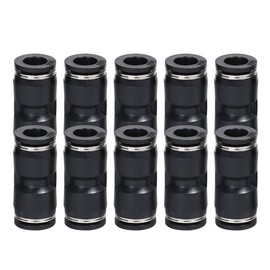 LokoCar Quick Connect Pneumatic Fitting Fits For 3/8 OD Push to Connect Air Line Hose Fittings Straight Type Pack of 10