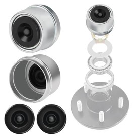 LUMANIOUS 2-Pack 1.98" Trailer Hub Dust Caps - Wheel Center Caps Grease Covers Bearing Dust Cap Fits 2000-3500lb Axles Dexter