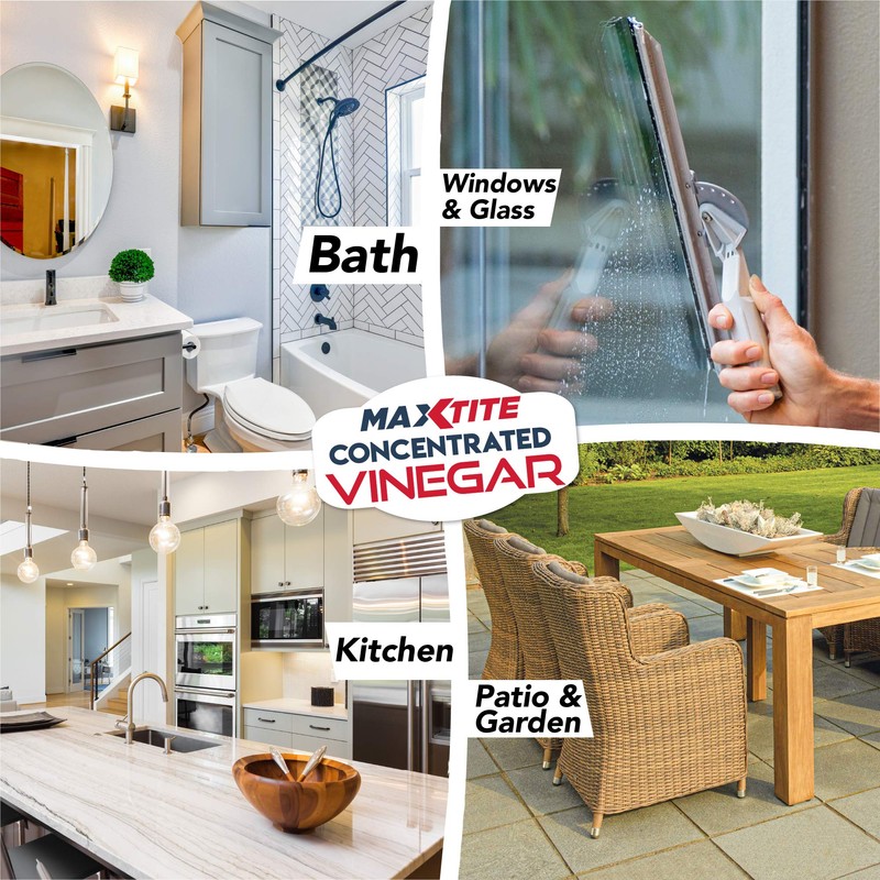 MAXTITE Ultra-Strength 45% Vinegar for Home & Garden Cleaning (32