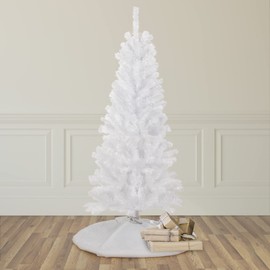 Northlight Georgian Pine Artificial Pencil Christmas Tree Unlit, 4.5', White
