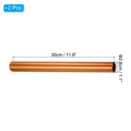 PATIKIL Relay Track Baton, 2 Pack Aluminum Tube Field Running Race Stick Corrosion Resistant for Outdoor Athletics Sport Game Practice Tool, Gold