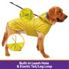 Kimee Dog Raincoat Reversible, Single Side Slicker Poncho Adjustable Waterproof