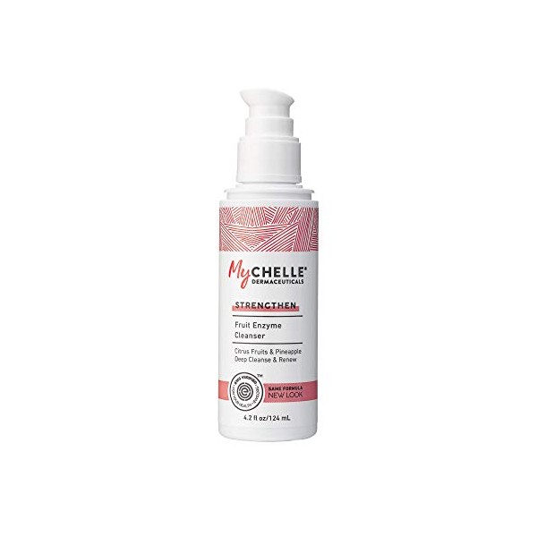 MyCHELLE Dermaceuticals Fruit Enzyme Cleanser (4 Fl Oz) - Gentle Facial Cleanser & Skin Cleanser with Concentrated Fruit-Infused Actives & Antioxidants - Cleanses & Strengthens Skin